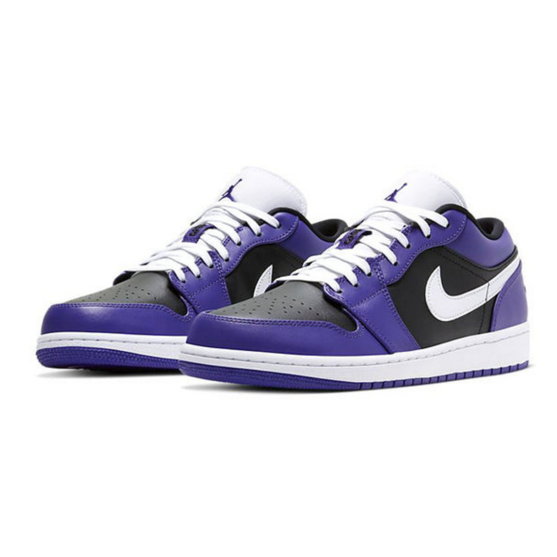 Air Jordan 1 Low 'Court Purple Black'- Streetwear Fashion - helmiss.com