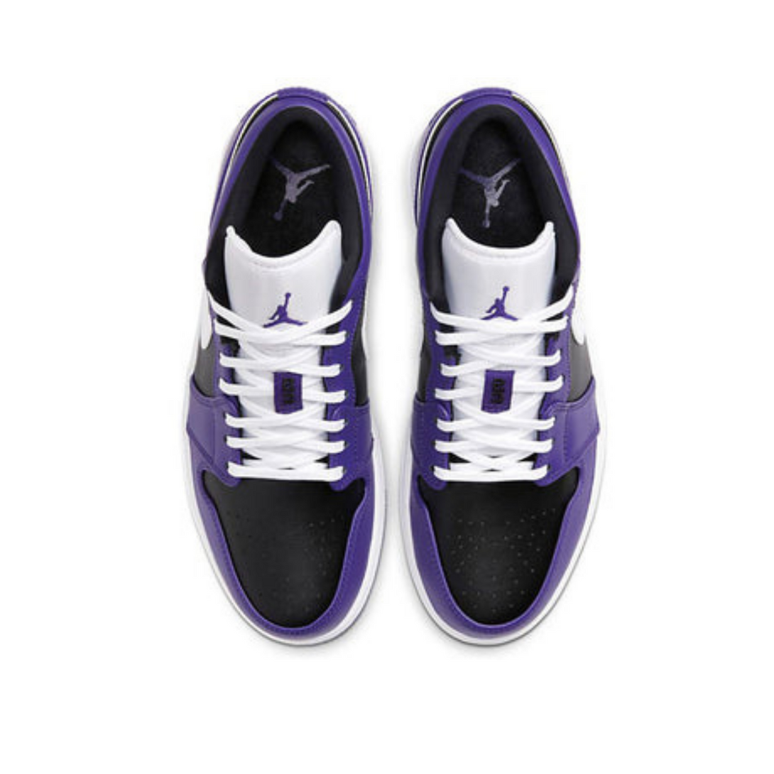 Air Jordan 1 Low 'Court Purple Black'- Streetwear Fashion - helmiss.com