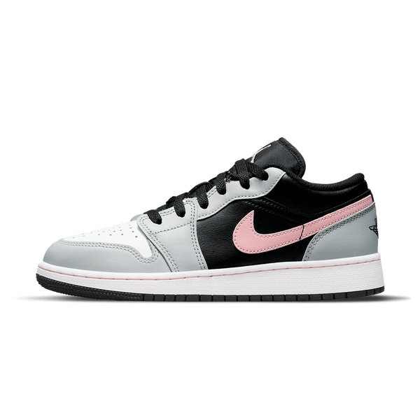 Air Jordan 1 Low GS 'Grey Fog Bleached Coral'- Streetwear Fashion - helmiss.com