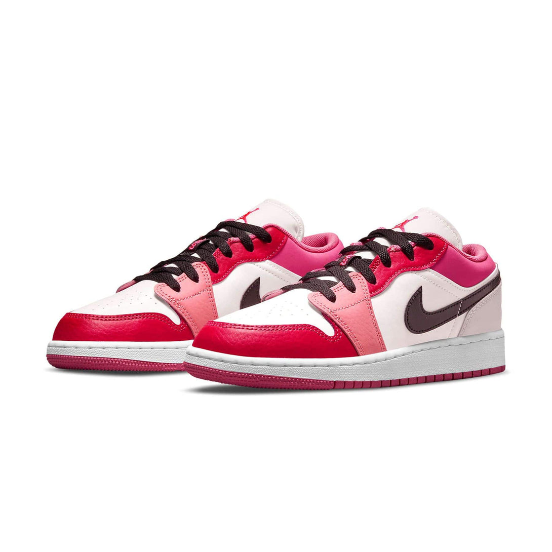 Air Jordan 1 Low GS 'Pink Black'- Streetwear Fashion - helmiss.com