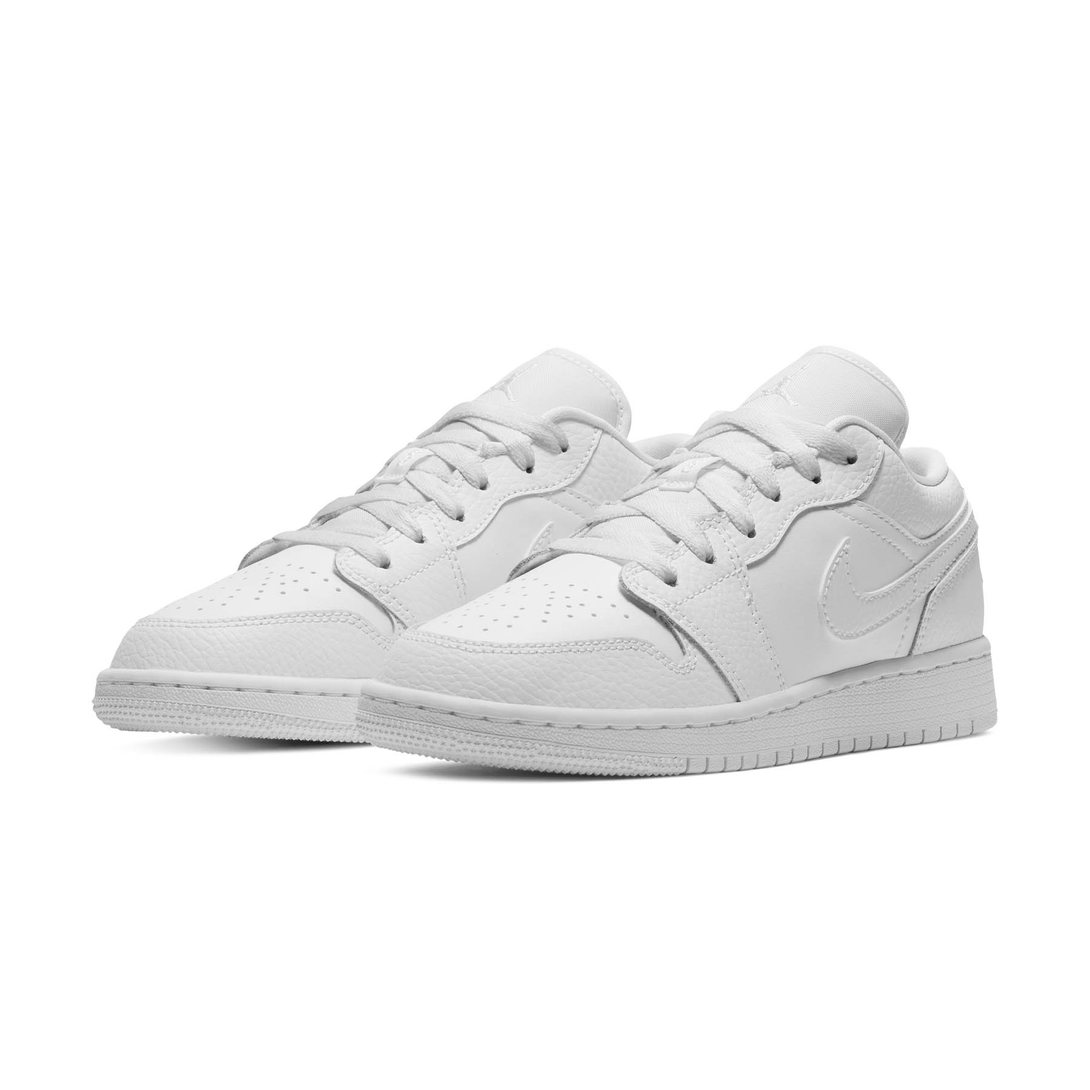 Air Jordan 1 Low GS 'Triple White'- Streetwear Fashion - helmiss.com