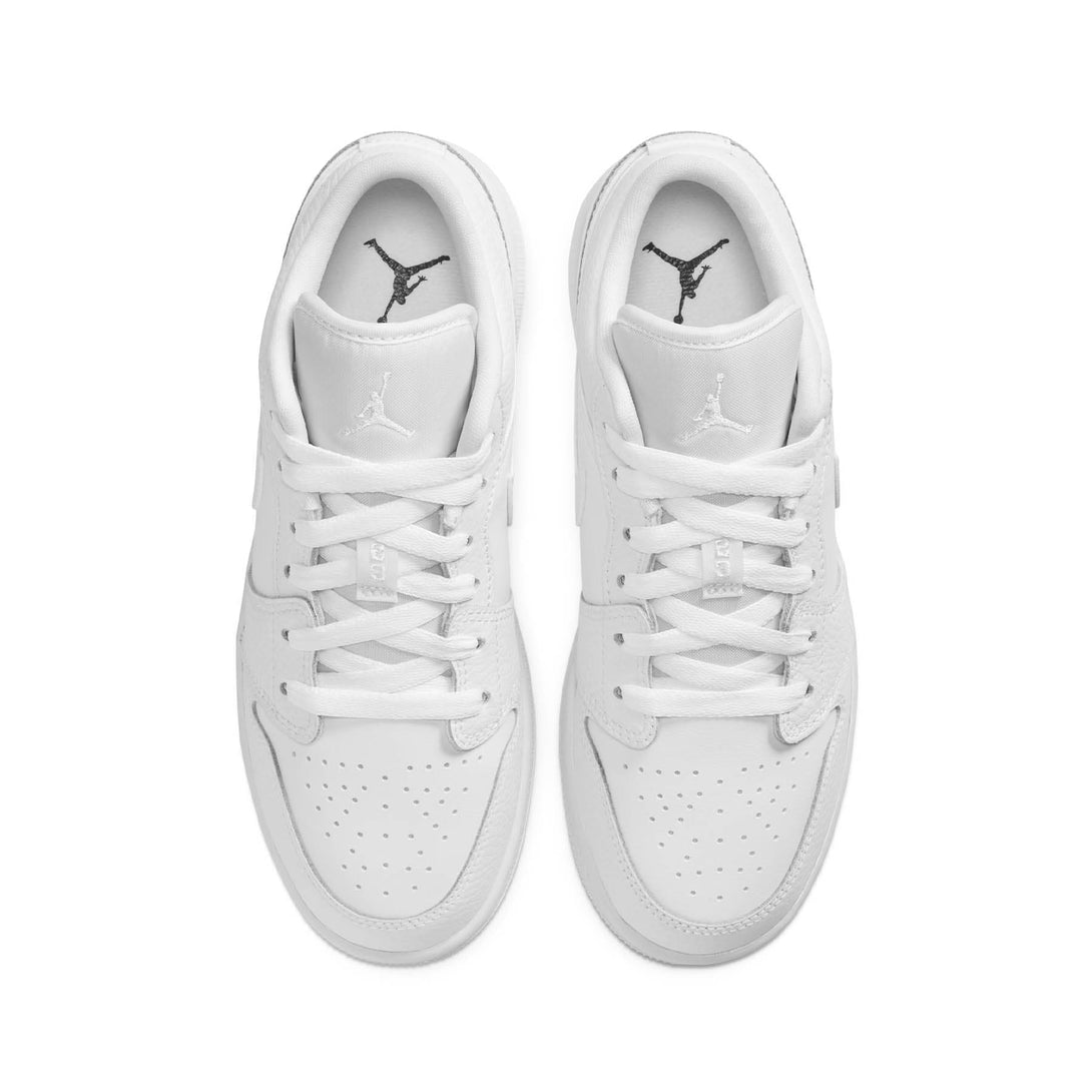 Air Jordan 1 Low GS 'Triple White'- Streetwear Fashion - helmiss.com