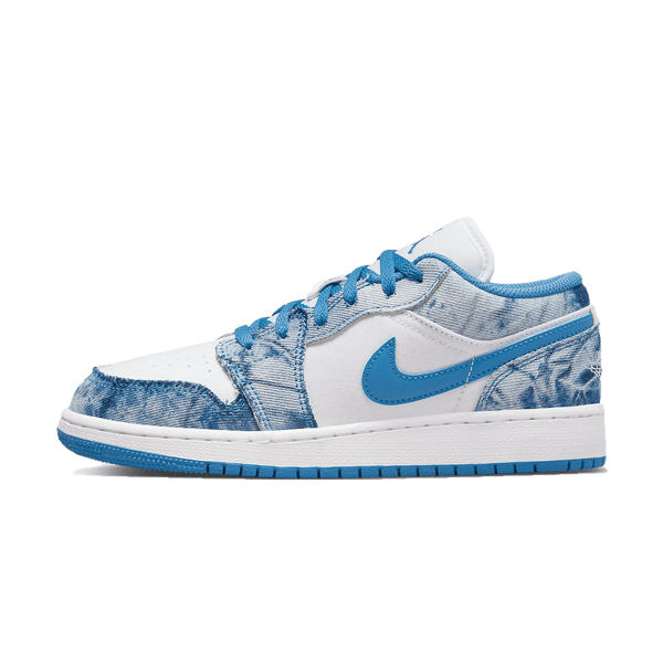 Air Jordan 1 Low GS 'Washed Denim'- Streetwear Fashion - helmiss.com