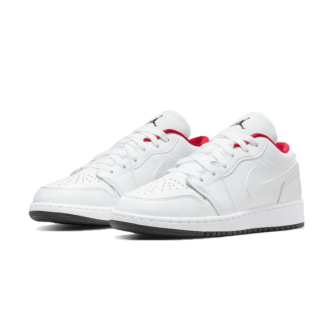 Air Jordan 1 Low GS White Black Infrared- Streetwear Fashion - helmiss.com