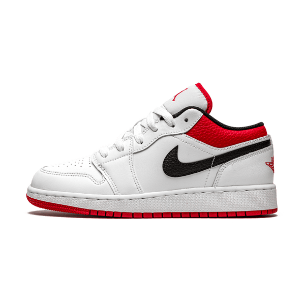 Air Jordan 1 Low GS 'White Gym Red'- Streetwear Fashion - helmiss.com