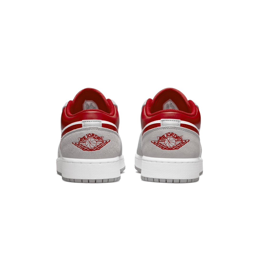 Air Jordan 1 Low SE GS 'Light Smoke Grey Gym Red'- Streetwear Fashion - helmiss.com