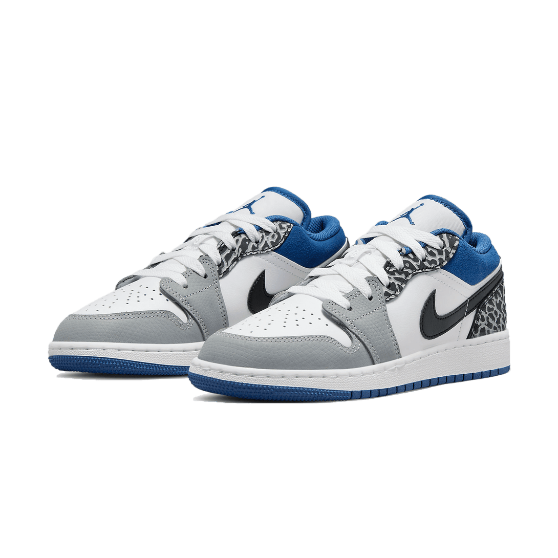 Air Jordan 1 Low SE GS 'True Blue'- Streetwear Fashion - helmiss.com