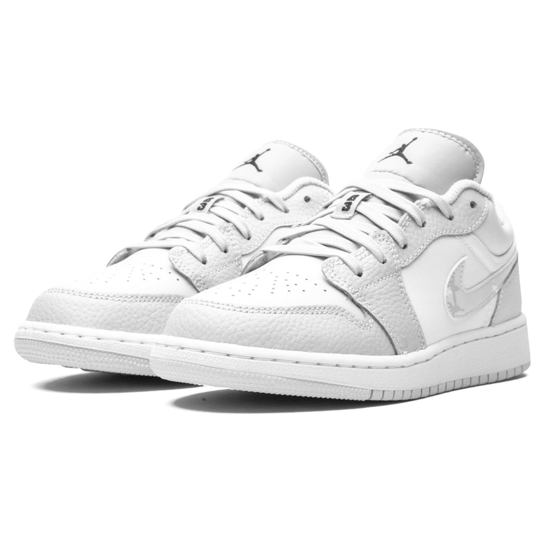 Air Jordan 1 Low SE GS 'White Camo'- Streetwear Fashion - helmiss.com