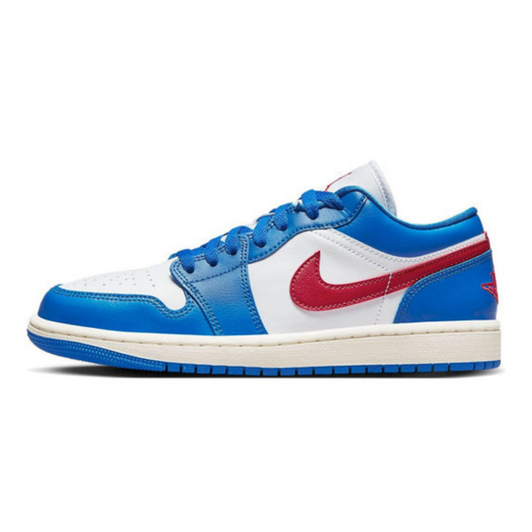 Air Jordan 1 Low 'Sport Blue Gym Red' Wmns- Streetwear Fashion - helmiss.com