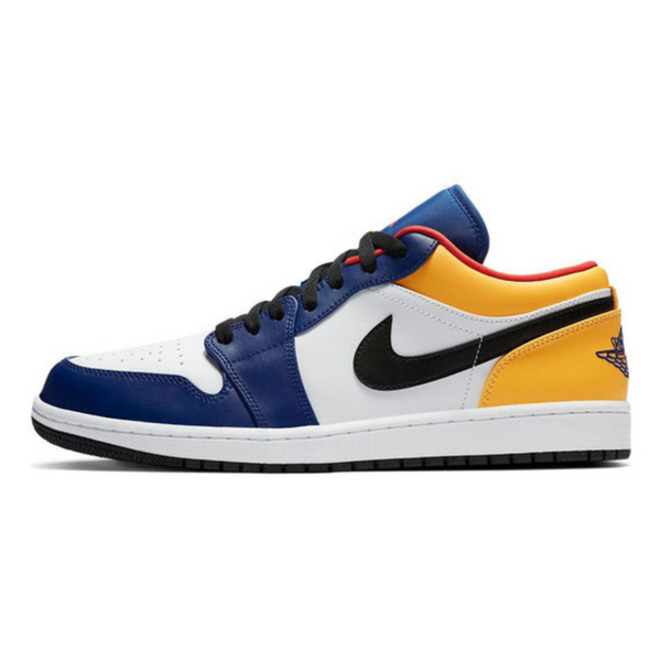 Air Jordan 1 Low 'White Deep Royal Blue'- Streetwear Fashion - helmiss.com