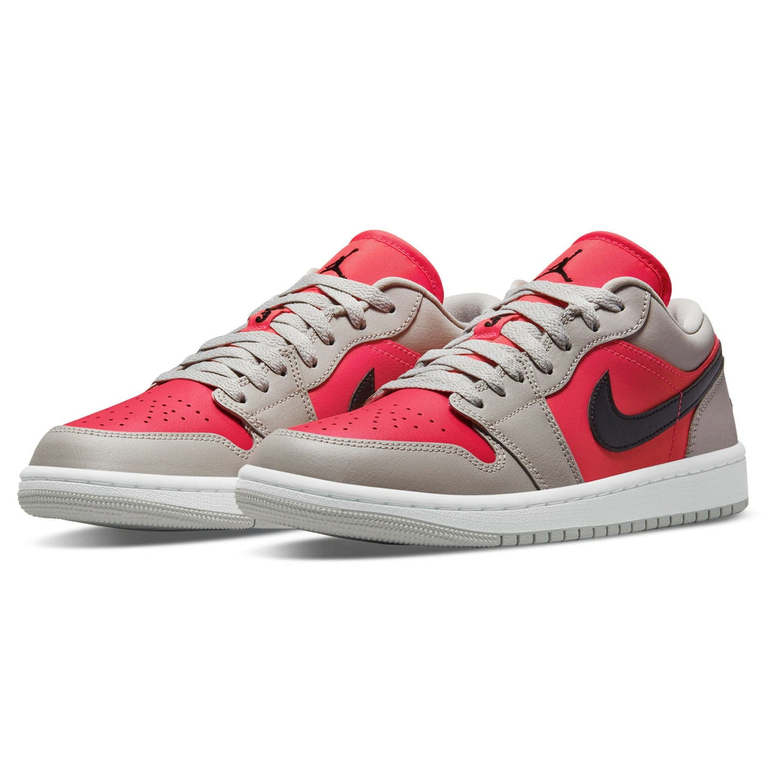 Air Jordan 1 Low Wmns 'Light Iron Ore Siren Red'- Streetwear Fashion - helmiss.com