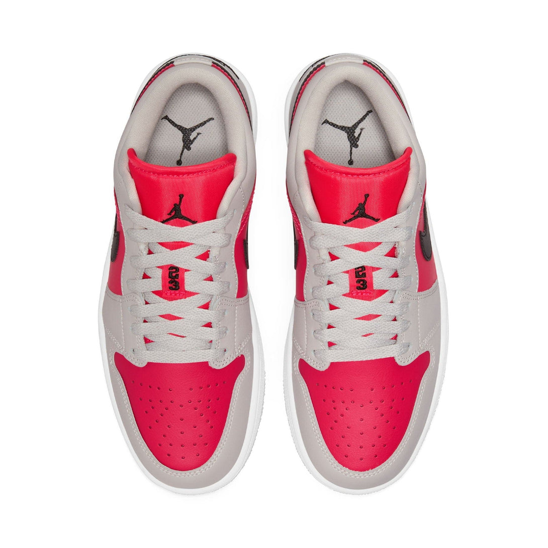 Air Jordan 1 Low Wmns 'Light Iron Ore Siren Red'- Streetwear Fashion - helmiss.com