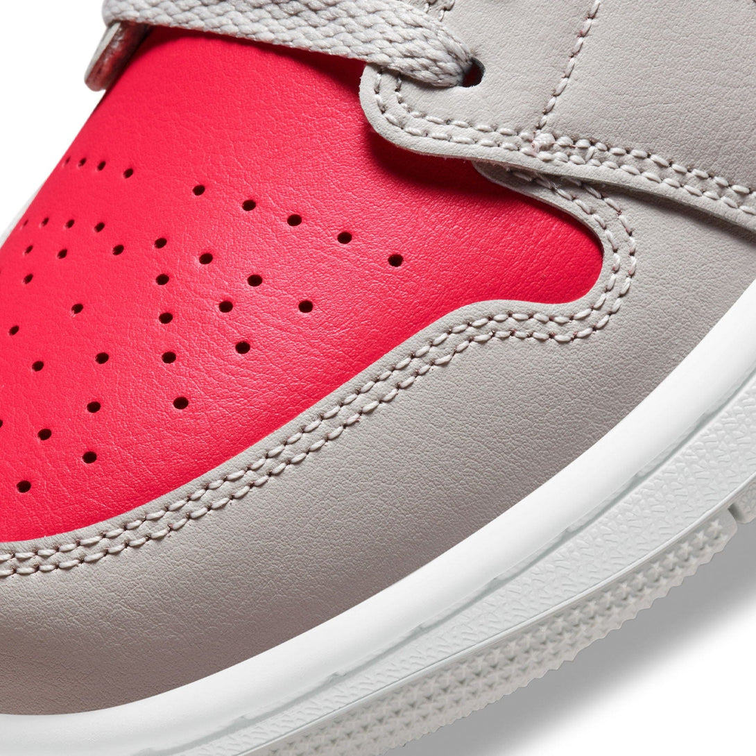 Air Jordan 1 Low Wmns 'Light Iron Ore Siren Red'- Streetwear Fashion - helmiss.com