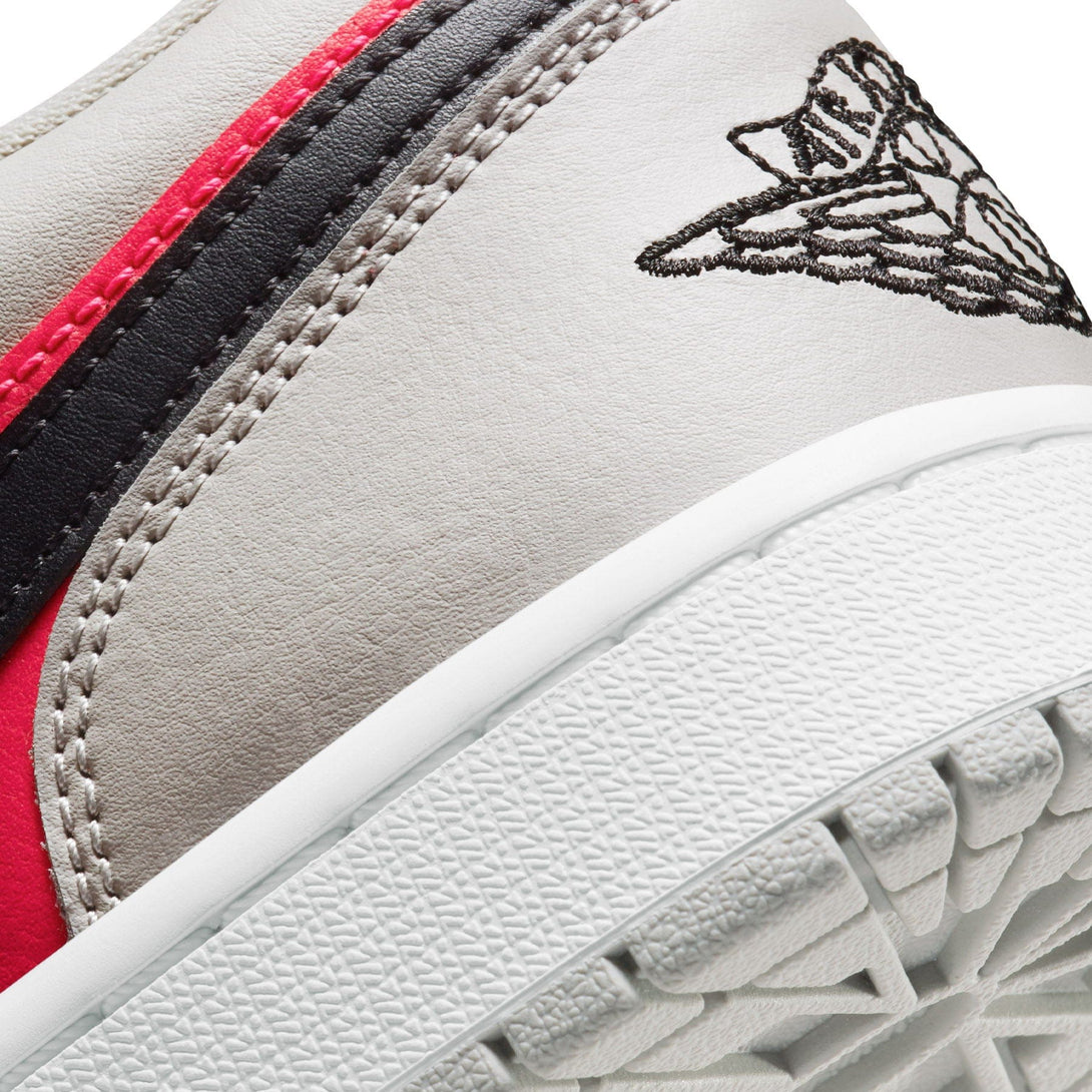 Air Jordan 1 Low Wmns 'Light Iron Ore Siren Red'- Streetwear Fashion - helmiss.com