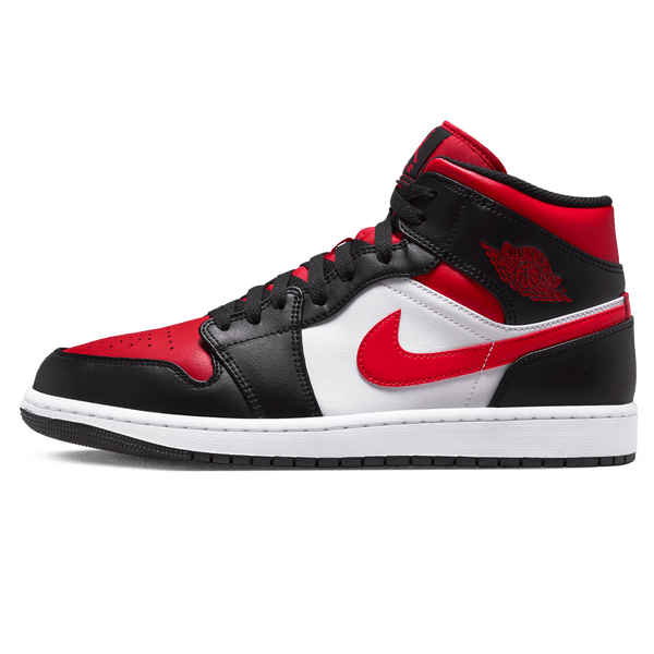 Air Jordan 1 Mid 'Black Fire Red'- Streetwear Fashion - helmiss.com