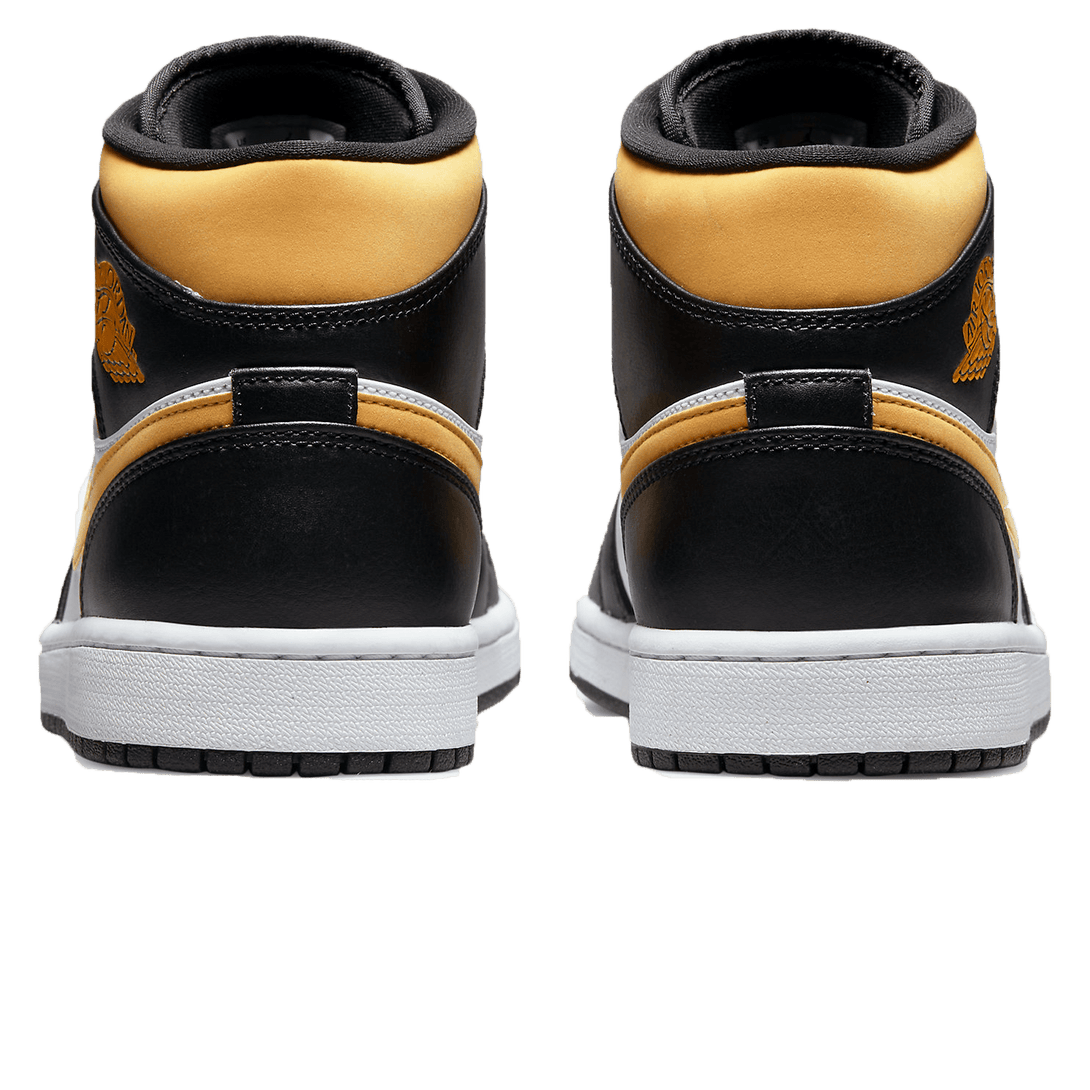 Air Jordan 1 Mid 'Black University Gold'- Streetwear Fashion - helmiss.com