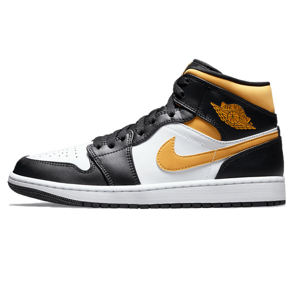 Air Jordan 1 Mid 'Black University Gold'- Streetwear Fashion - helmiss.com