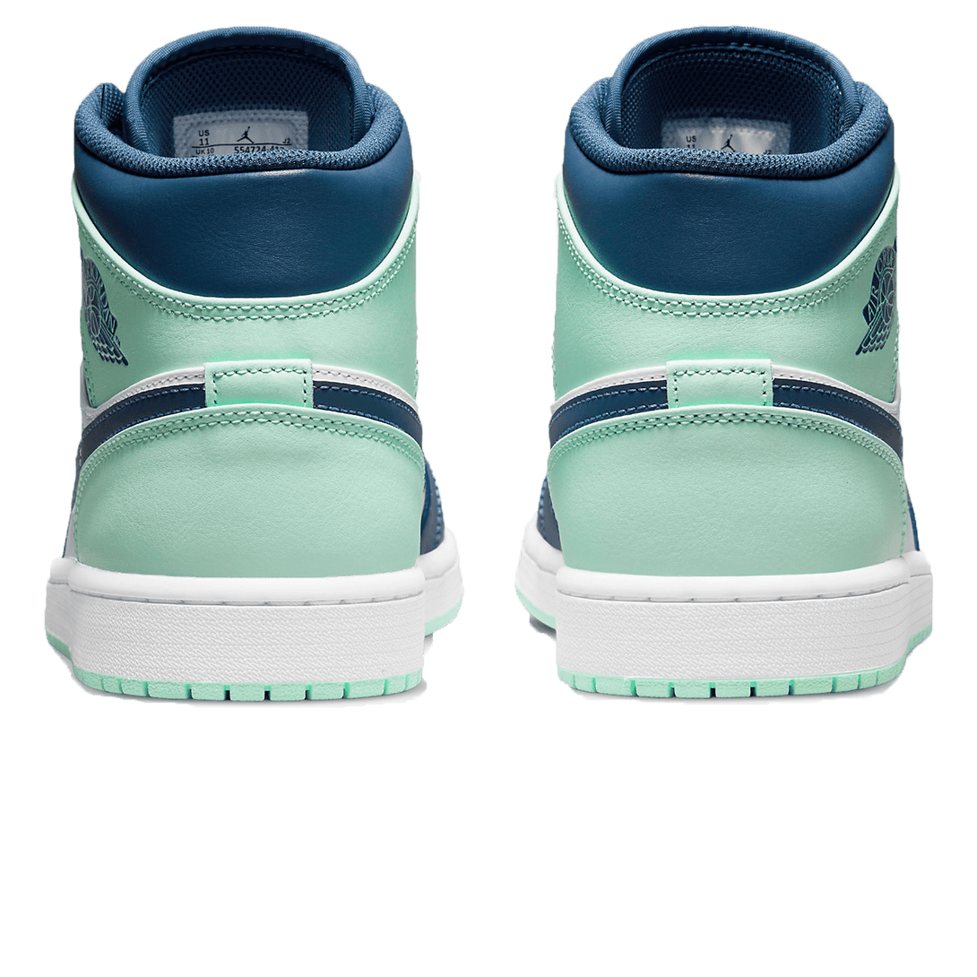 Air Jordan 1 Mid 'Blue Mint'- Streetwear Fashion - helmiss.com