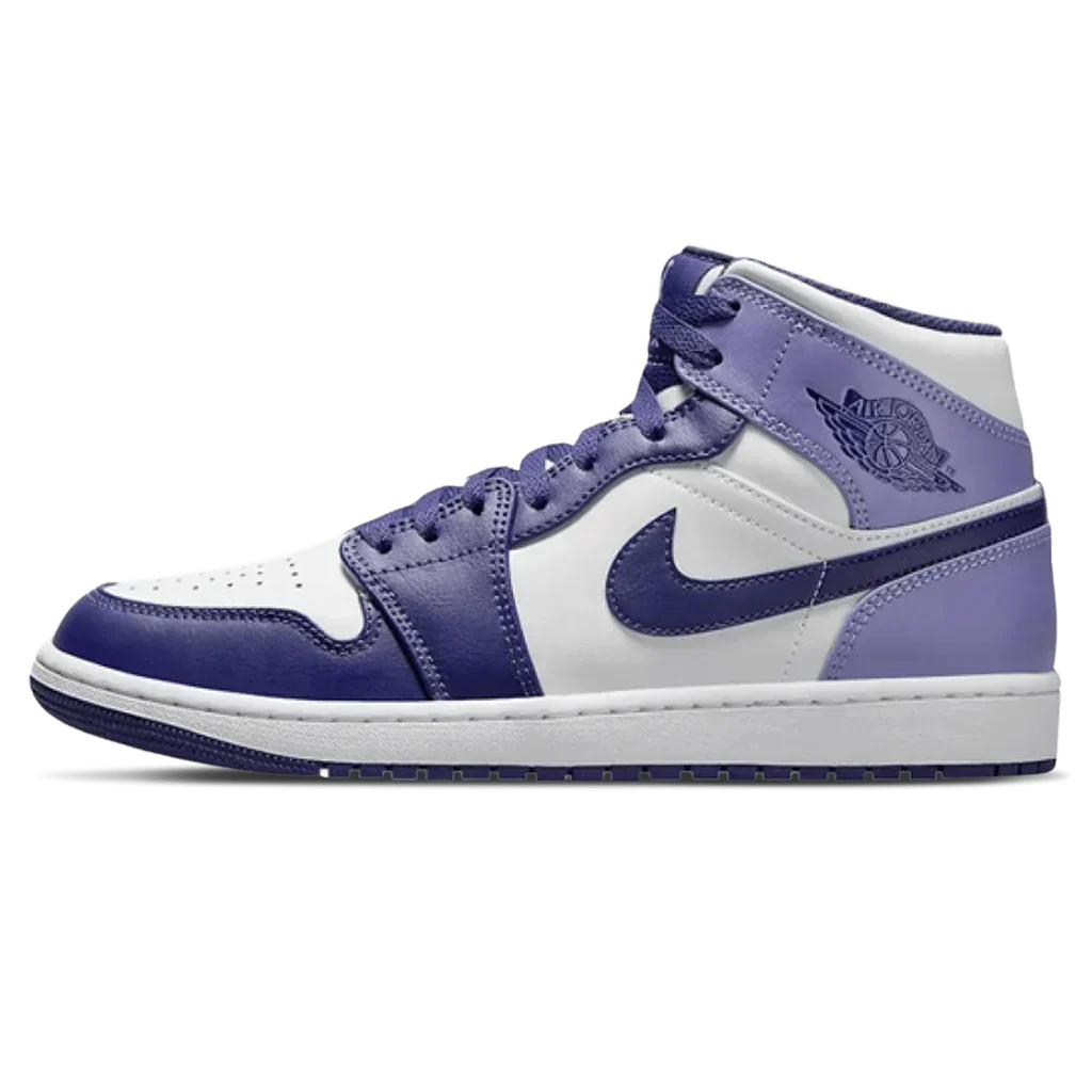 Air Jordan 1 Mid 'Blueberry'- Streetwear Fashion - helmiss.com