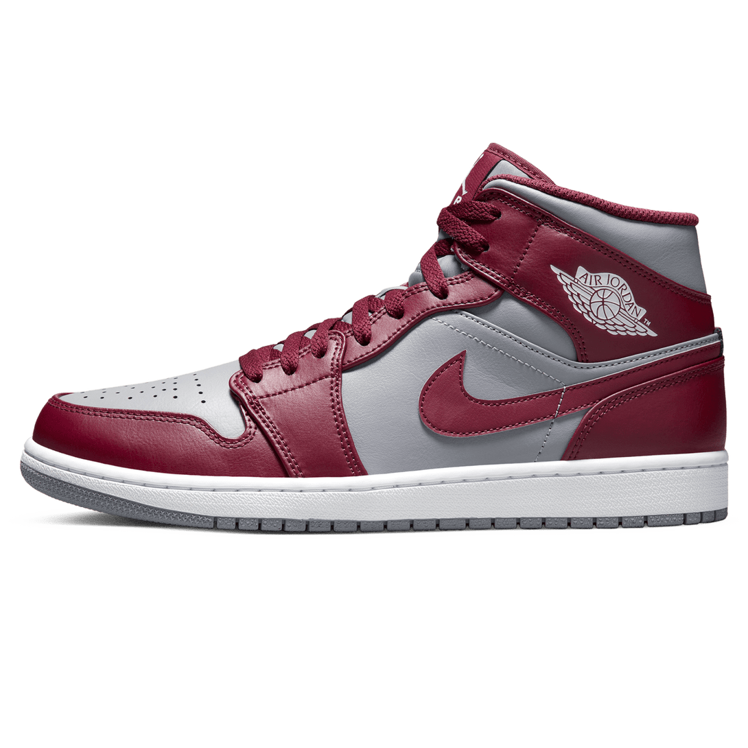 Air Jordan 1 Mid 'Cherrywood Red'- Streetwear Fashion - helmiss.com