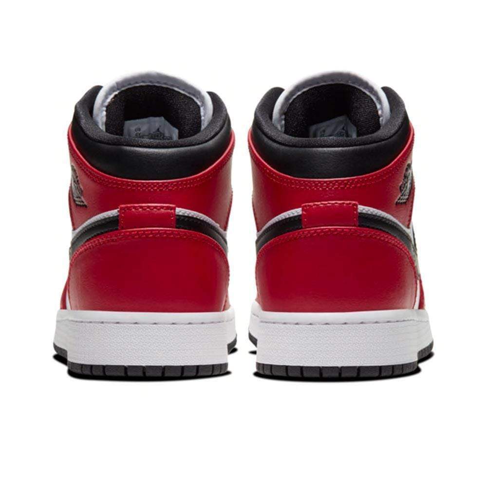 Air Jordan 1 Mid Chicago Black Toe GS- Streetwear Fashion - helmiss.com