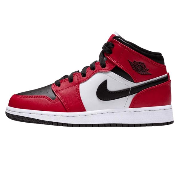 Air Jordan 1 Mid Chicago Black Toe GS- Streetwear Fashion - helmiss.com