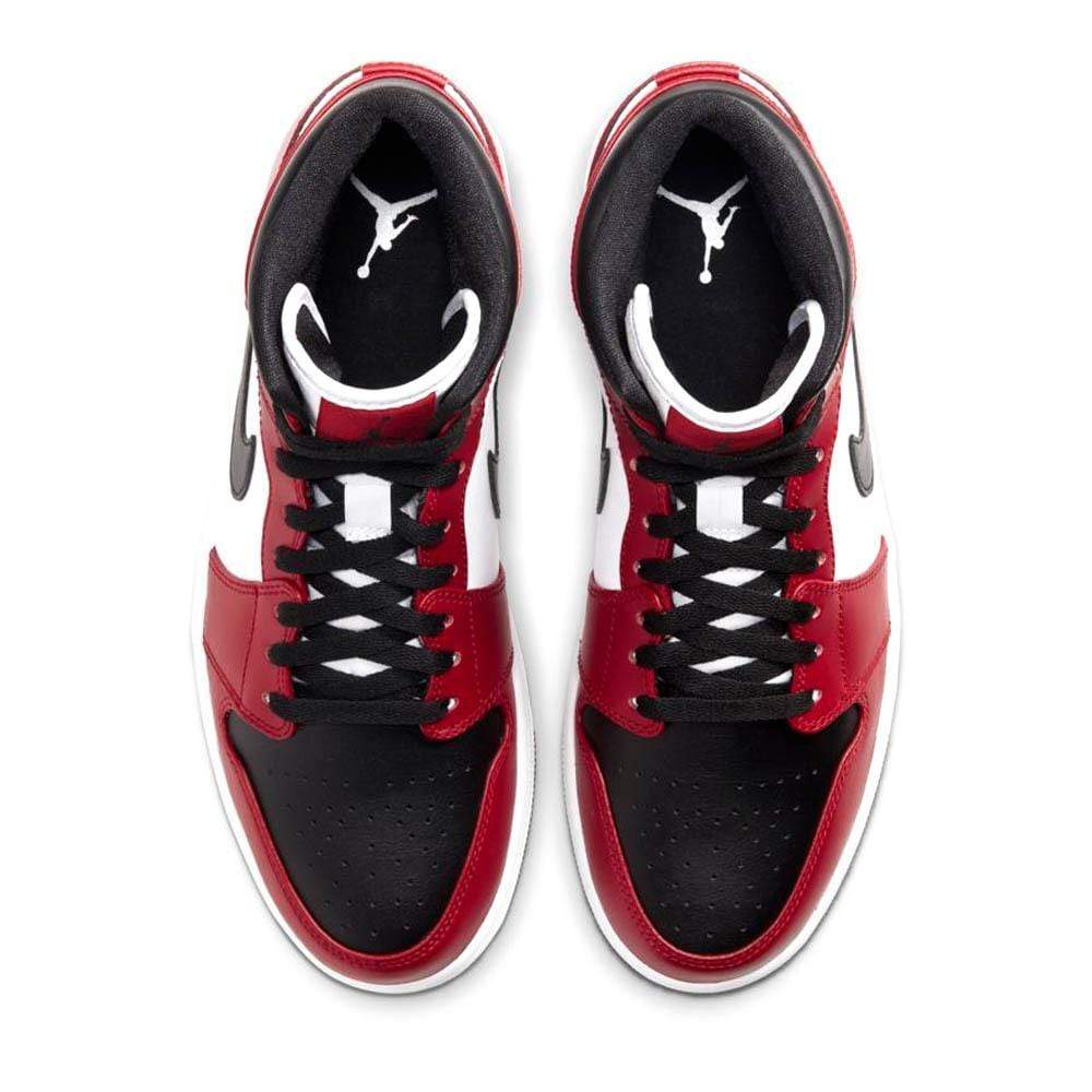 Air Jordan 1 Mid 'Chicago Black Toe'- Streetwear Fashion - helmiss.com