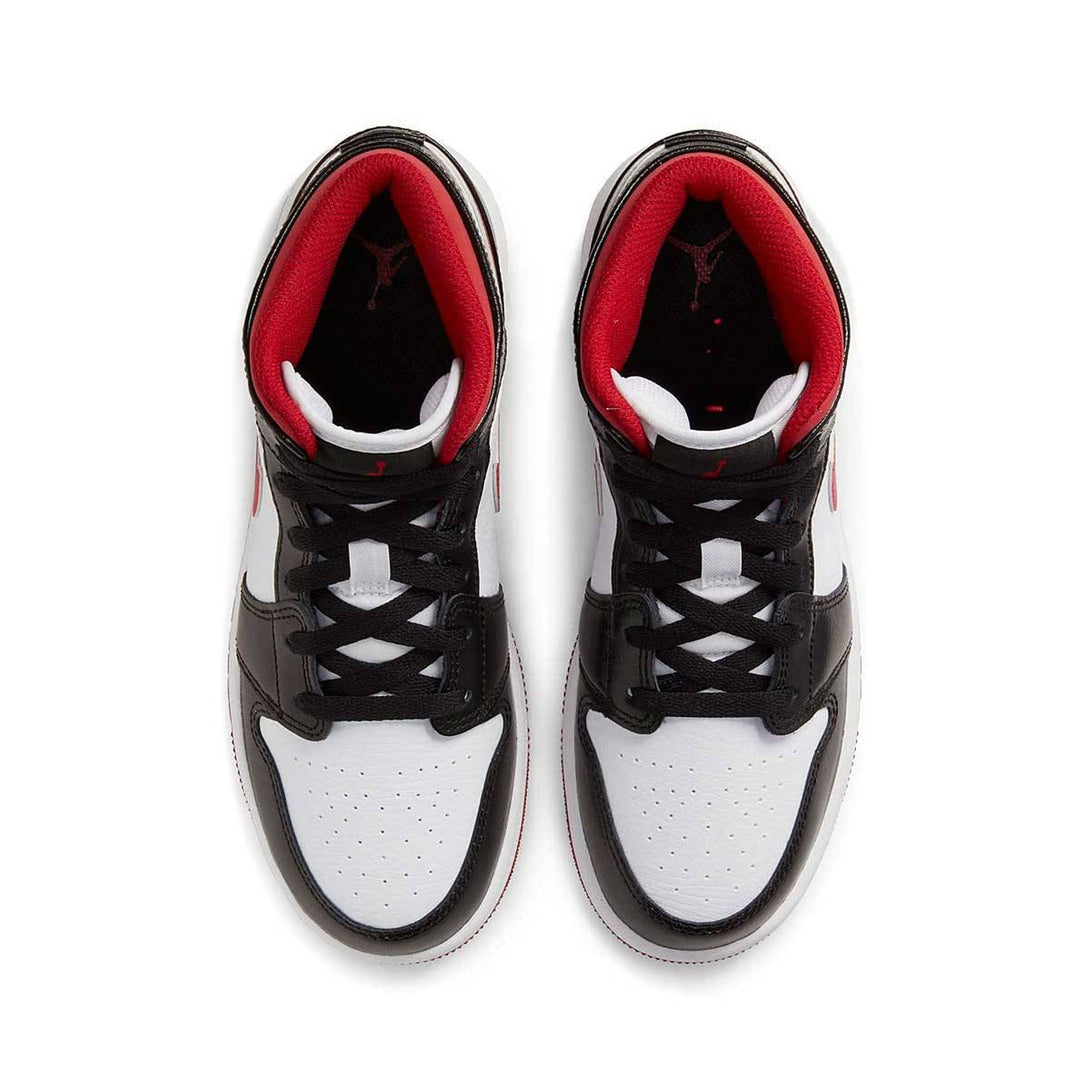 Air Jordan 1 Mid GS 'Black Gym Red'- Streetwear Fashion - helmiss.com