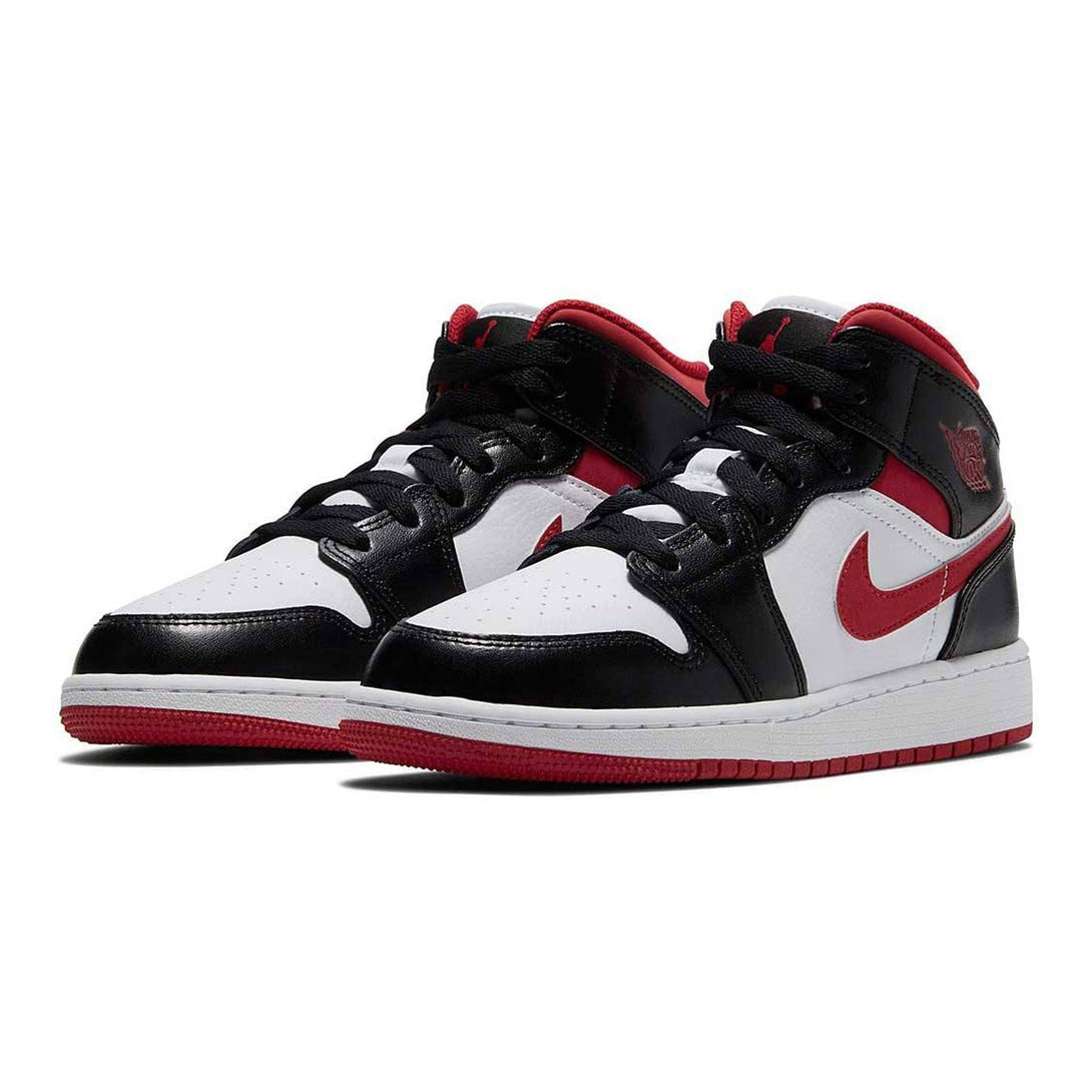 Air Jordan 1 Mid GS 'Black Gym Red'- Streetwear Fashion - helmiss.com