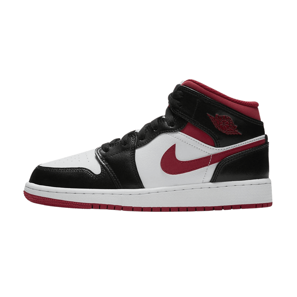 Air Jordan 1 Mid GS 'Black Gym Red'- Streetwear Fashion - helmiss.com