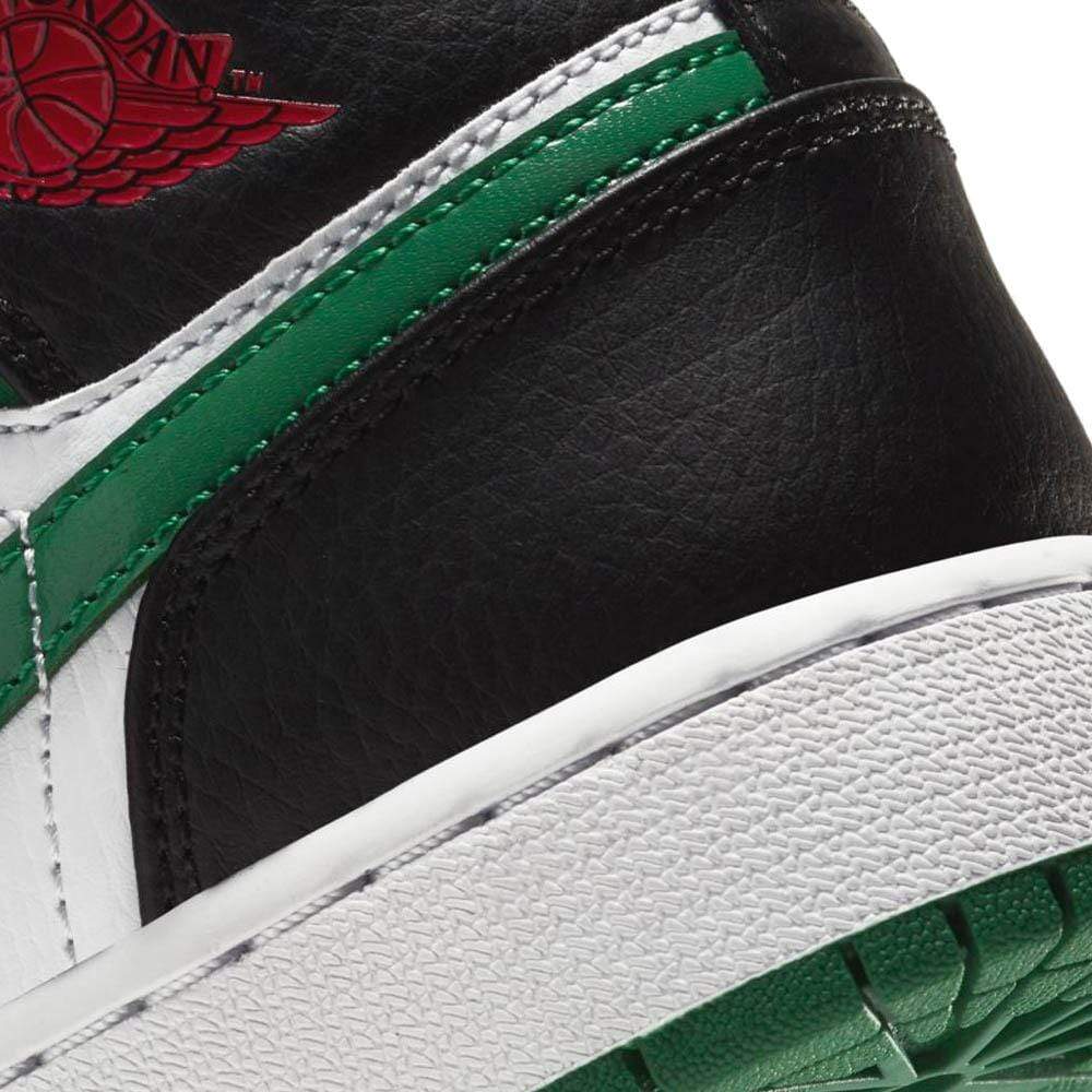 Air Jordan 1 Mid GS 'Black Pine Green'- Streetwear Fashion - helmiss.com