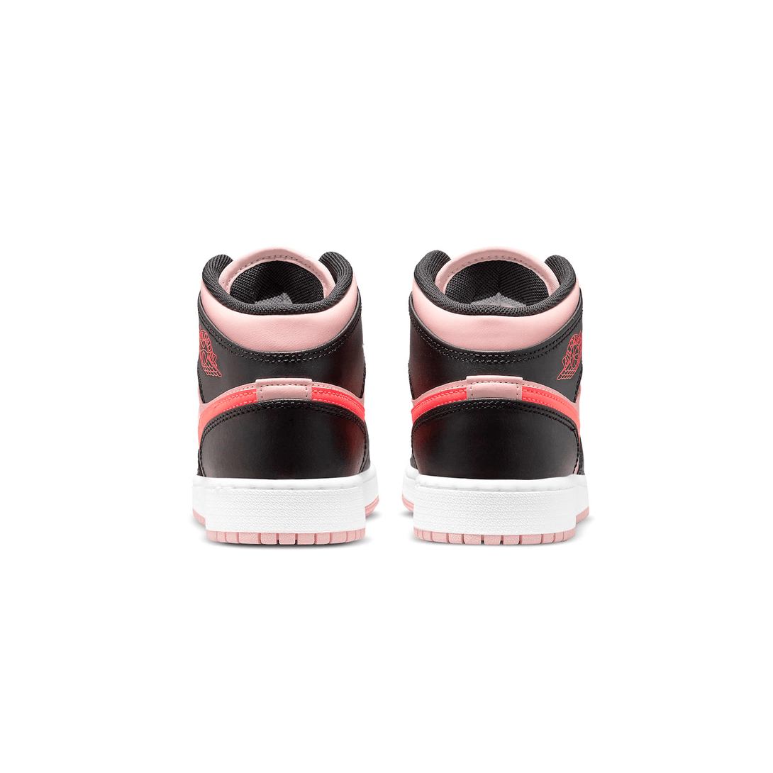 Air Jordan 1 Mid GS Black Pink Crimson- Streetwear Fashion - helmiss.com