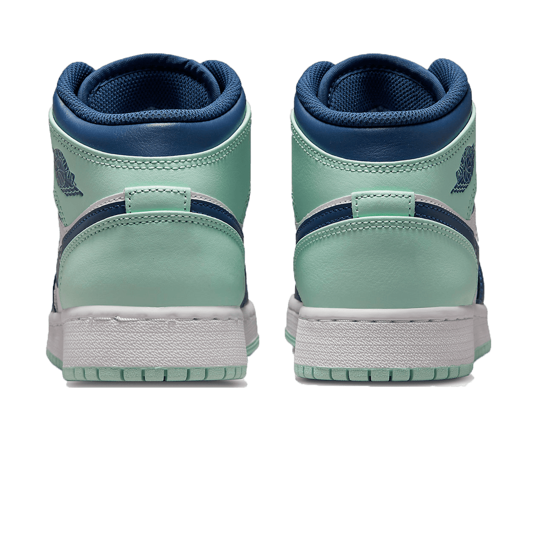 Air Jordan 1 Mid GS 'Blue Mint'- Streetwear Fashion - helmiss.com