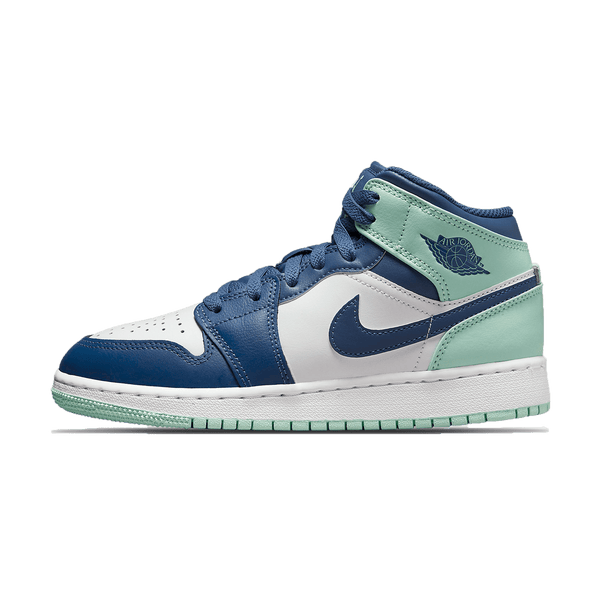 Air Jordan 1 Mid GS 'Blue Mint'- Streetwear Fashion - helmiss.com