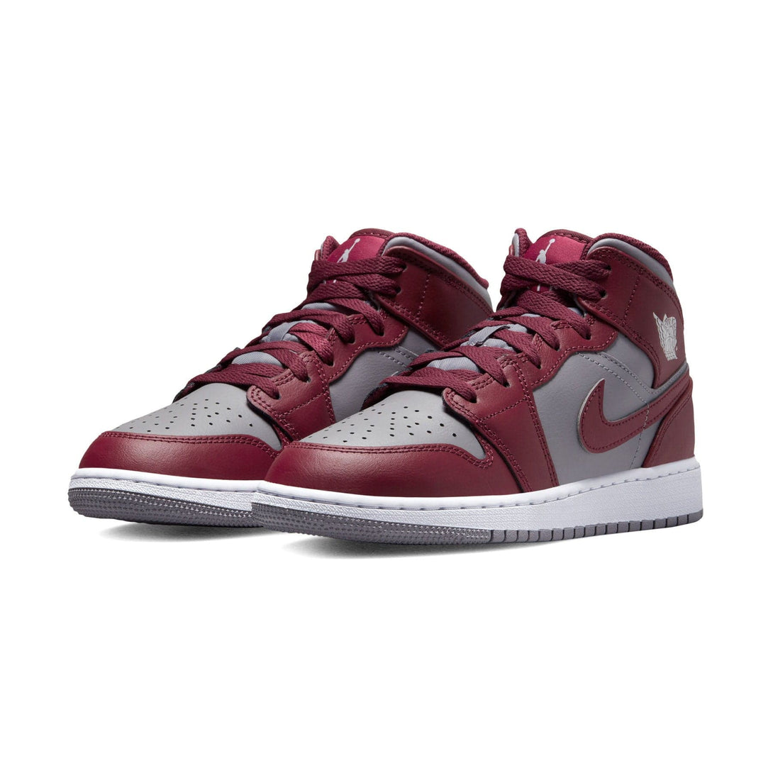 Air Jordan 1 Mid GS 'Cherrywood Red'- Streetwear Fashion - helmiss.com