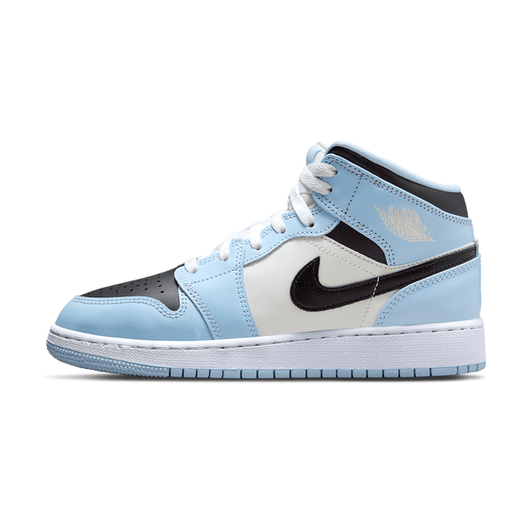 Air Jordan 1 Mid GS 'Ice Blue'- Streetwear Fashion - helmiss.com