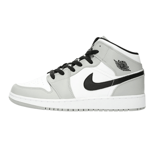 Air Jordan 1 Mid GS "Light Smoke Grey"- Streetwear Fashion - helmiss.com