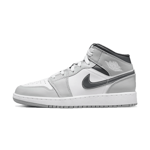 Air Jordan 1 Mid GS 'Light Smoke Grey'- Streetwear Fashion - helmiss.com