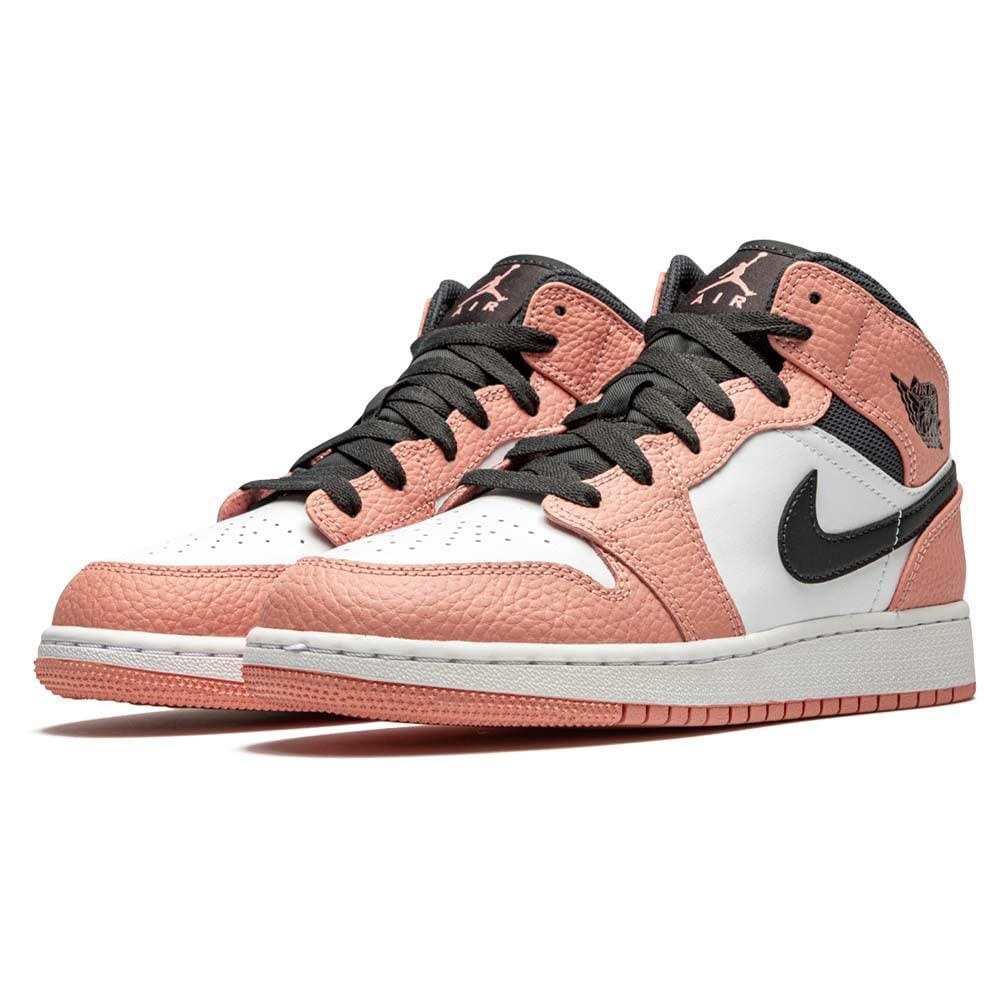 Air Jordan 1 Mid GS ‘Pink Quartz’- Streetwear Fashion - helmiss.com