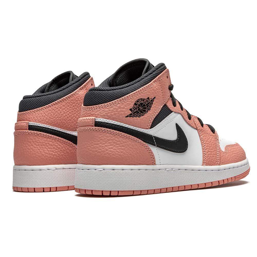 Air Jordan 1 Mid GS ‘Pink Quartz’- Streetwear Fashion - helmiss.com