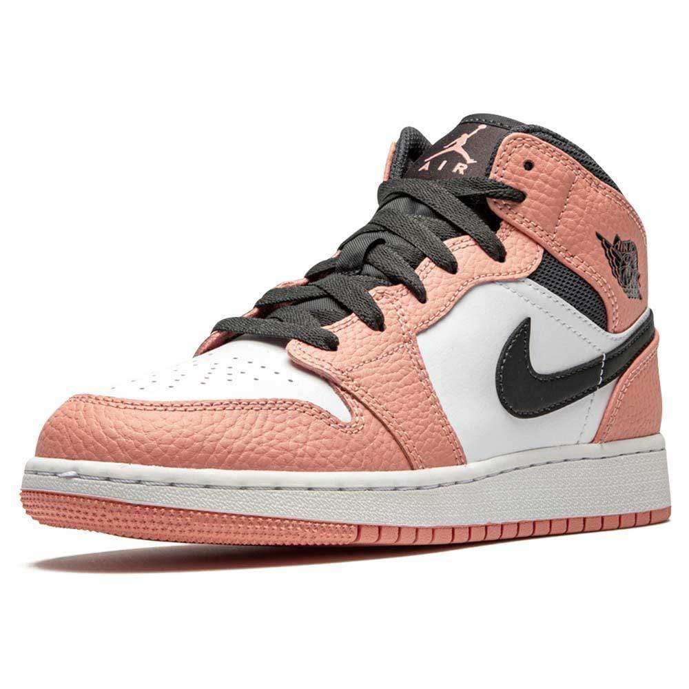 Air Jordan 1 Mid GS ‘Pink Quartz’- Streetwear Fashion - helmiss.com