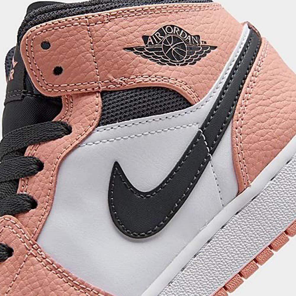 Air Jordan 1 Mid GS ‘Pink Quartz’- Streetwear Fashion - helmiss.com