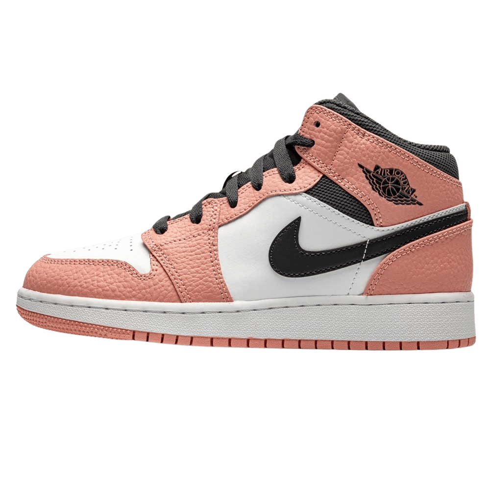 Air Jordan 1 Mid GS ‘Pink Quartz’- Streetwear Fashion - helmiss.com