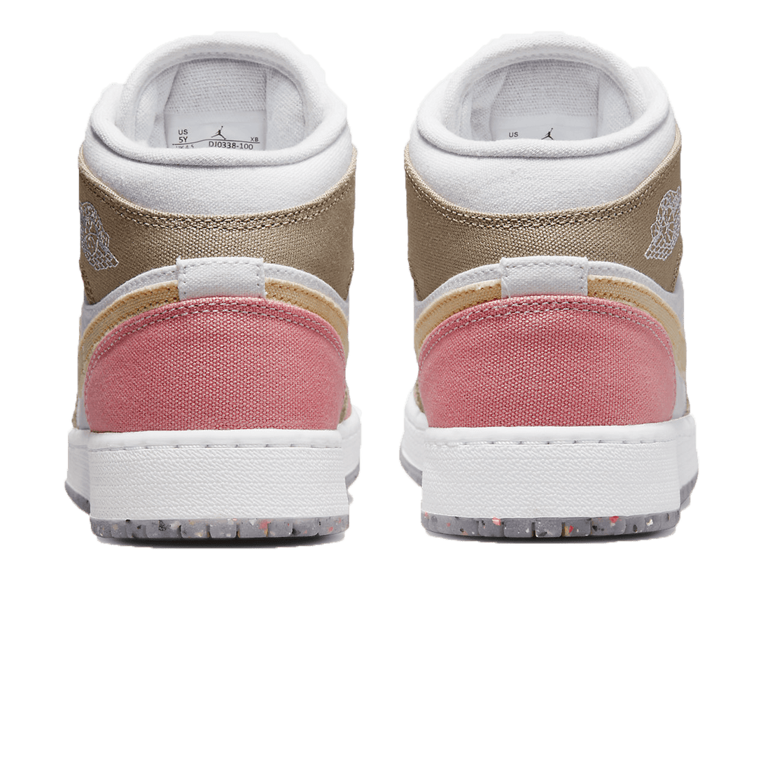 Air Jordan 1 Mid GS Pink Tan- Streetwear Fashion - helmiss.com