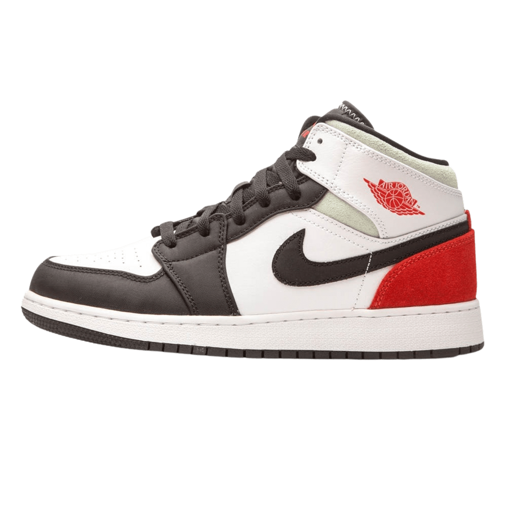 Air Jordan 1 Mid GS 'Red Mint'- Streetwear Fashion - helmiss.com