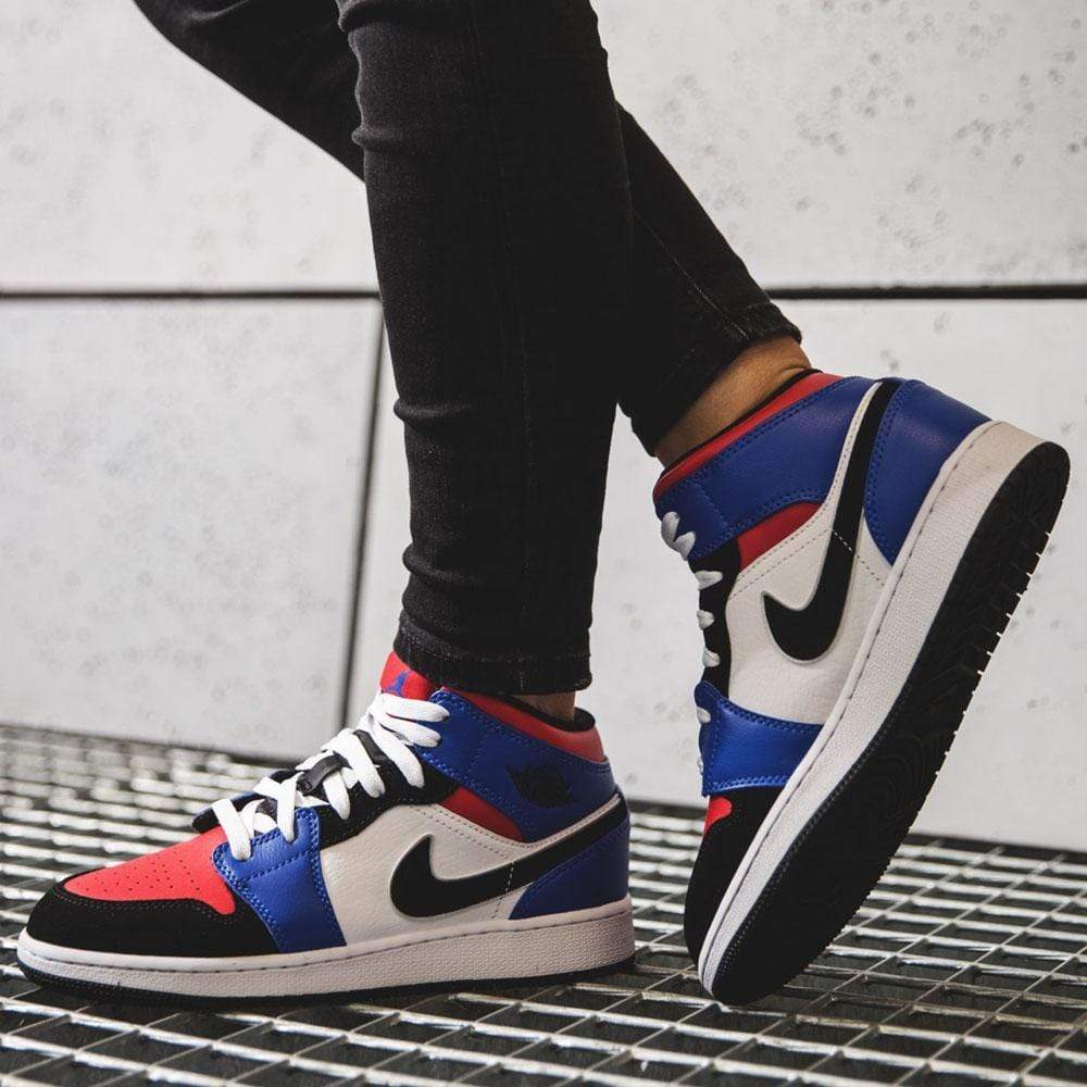 Air Jordan 1 Mid GS 'Top 3'- Streetwear Fashion - helmiss.com