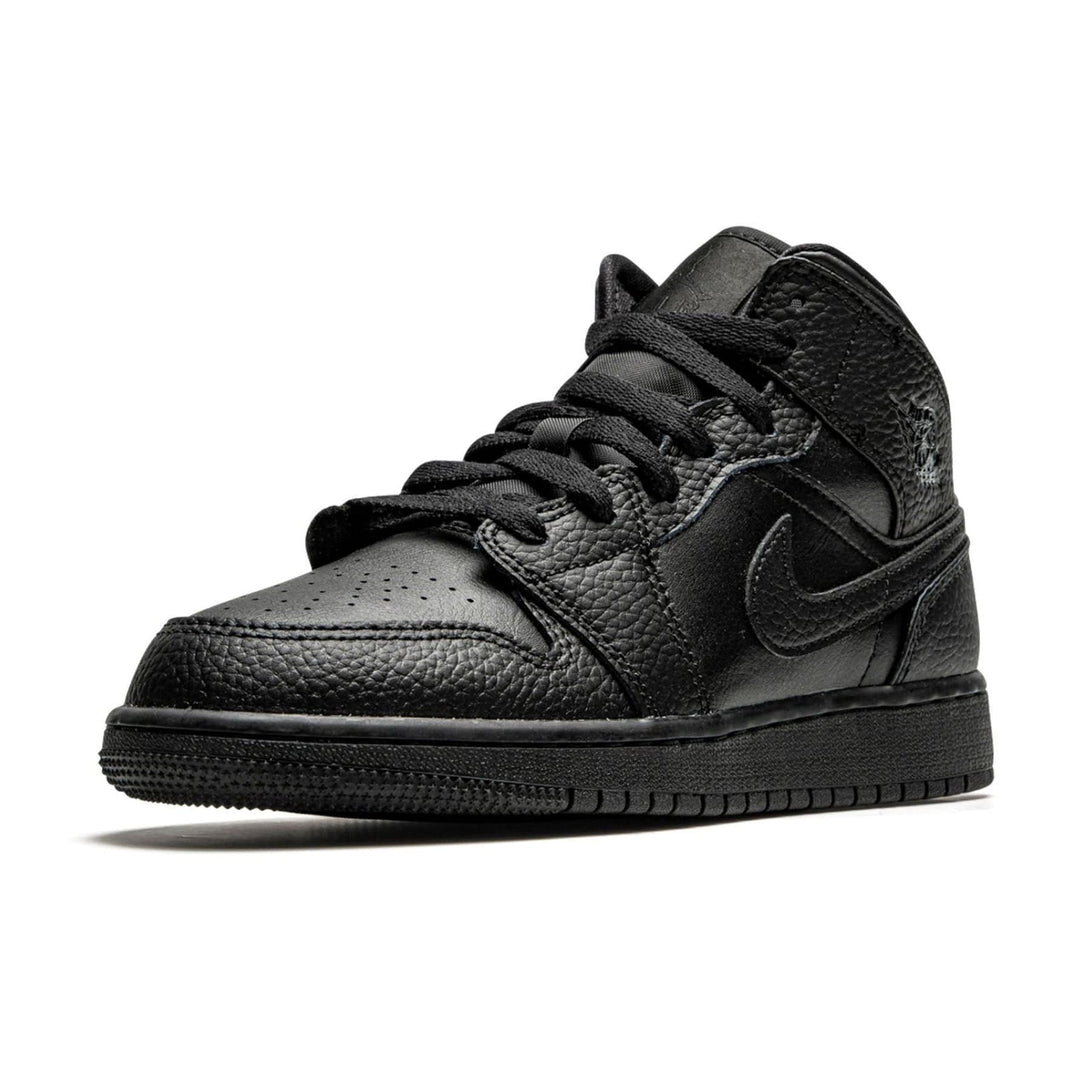 Air Jordan 1 Mid GS 'Triple Black' 2020- Streetwear Fashion - helmiss.com