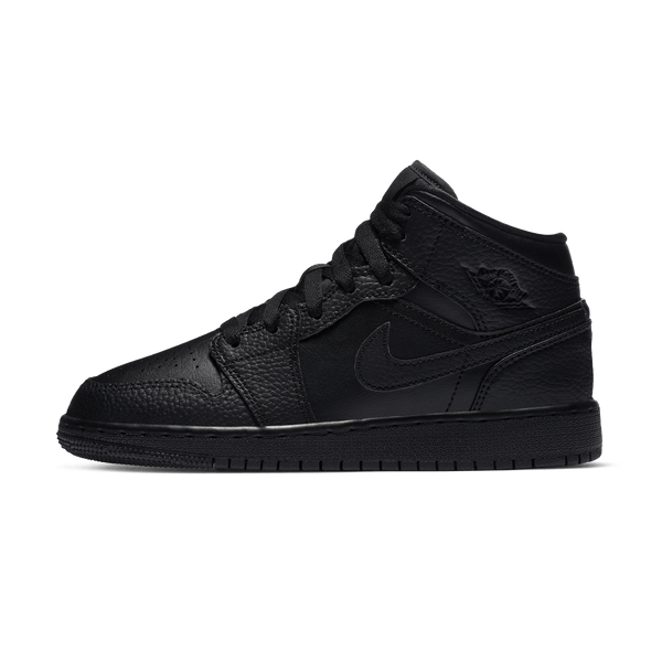 Air Jordan 1 Mid GS 'Triple Black' 2020- Streetwear Fashion - helmiss.com