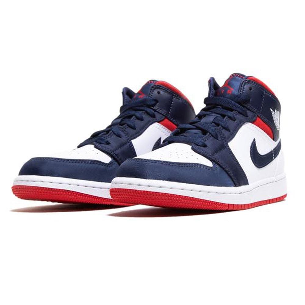 Air Jordan 1 Mid GS 'USA Olympic'- Streetwear Fashion - helmiss.com