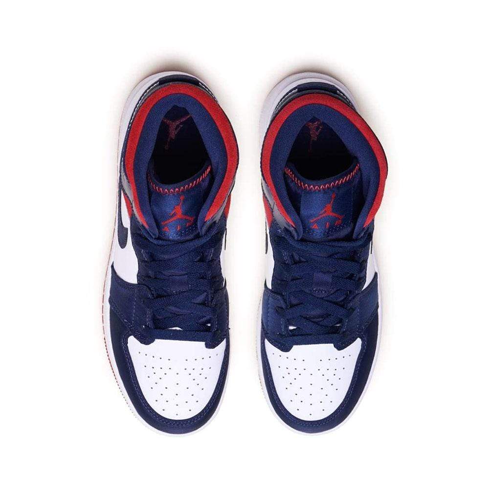 Air Jordan 1 Mid GS 'USA Olympic'- Streetwear Fashion - helmiss.com